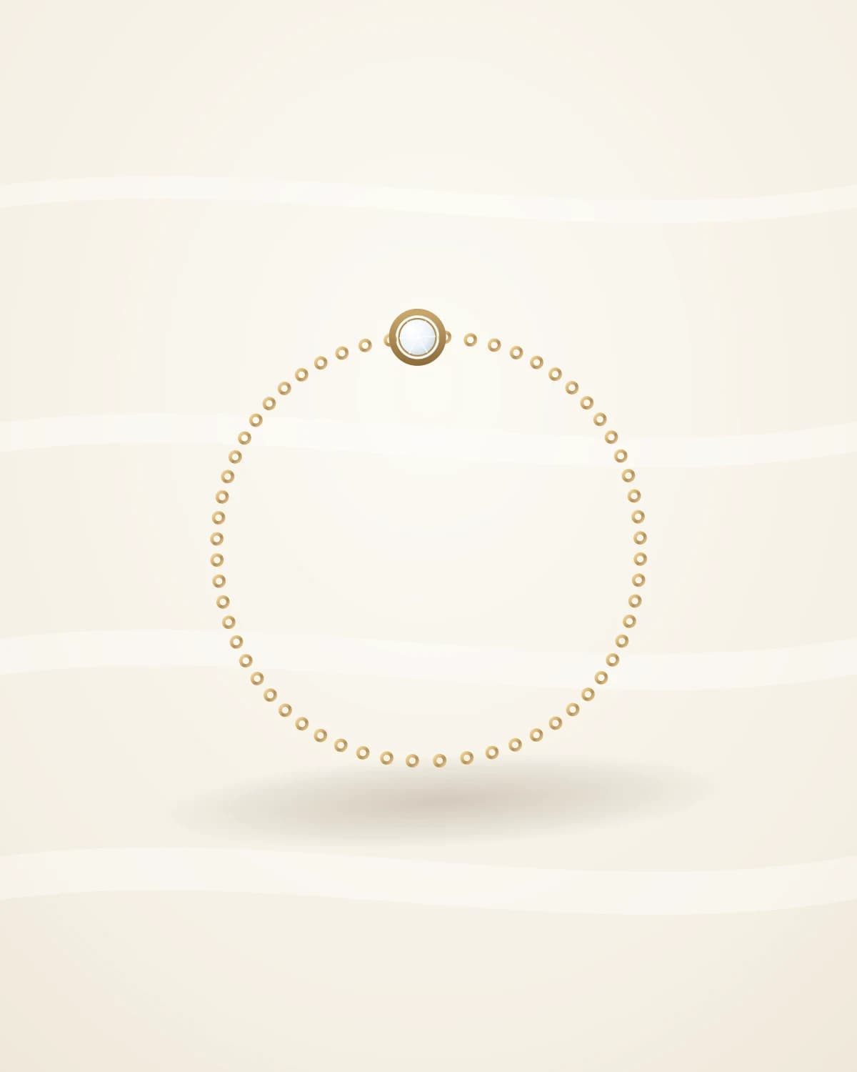 Tara Fine Chain Bracelet — studio front view on ivory silk