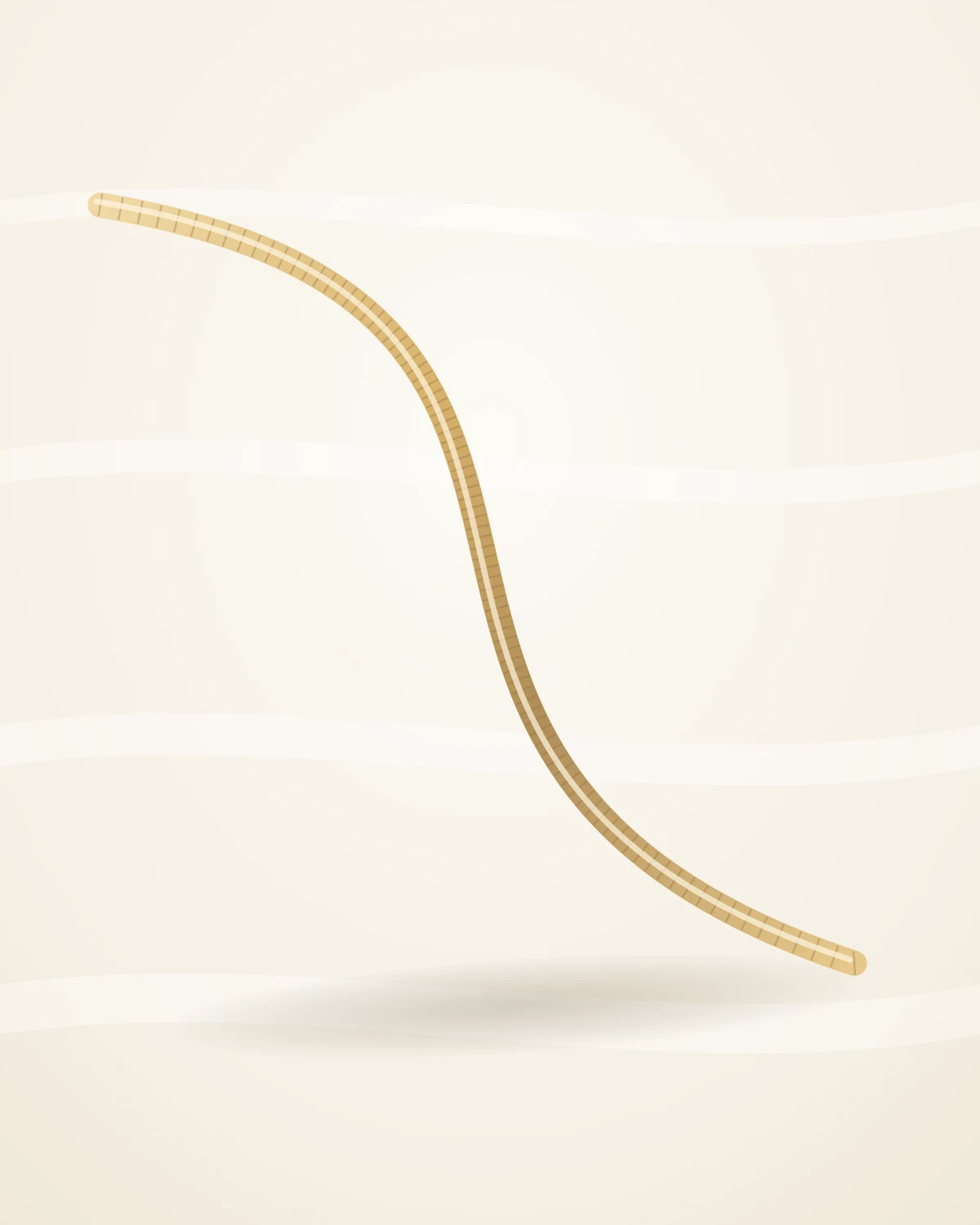 Sena Snake Chain — studio front view on ivory silk